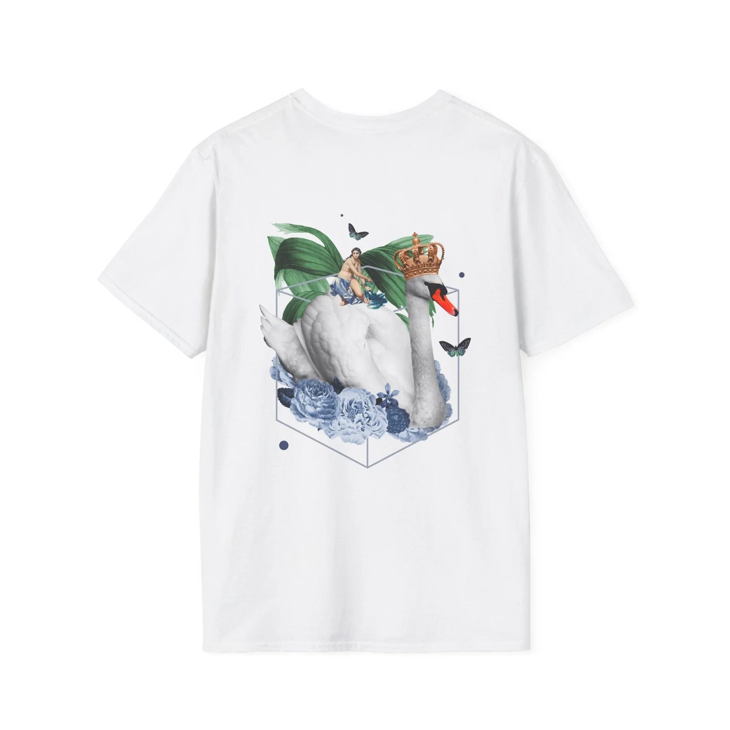 Swan - Quirky Collage - Unisex T-Shirt - Back Print - STREET STYLE