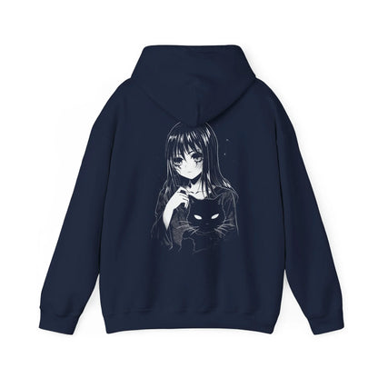 Anime Girl Scary Cat - Anime World - Unisex Hoodie - STREET STYLE