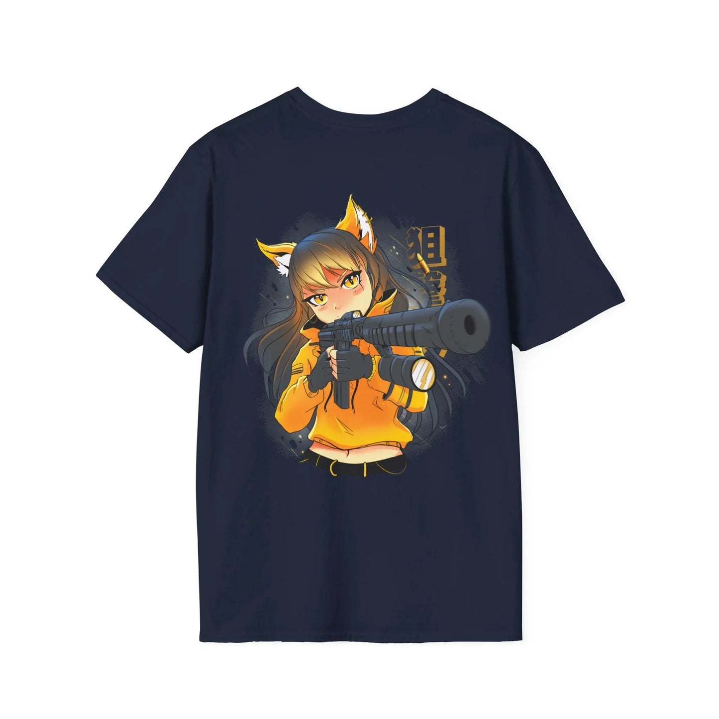 Sniper Cat Girl - Anime World - Unisex T-Shirt - Back Print - STREET STYLE
