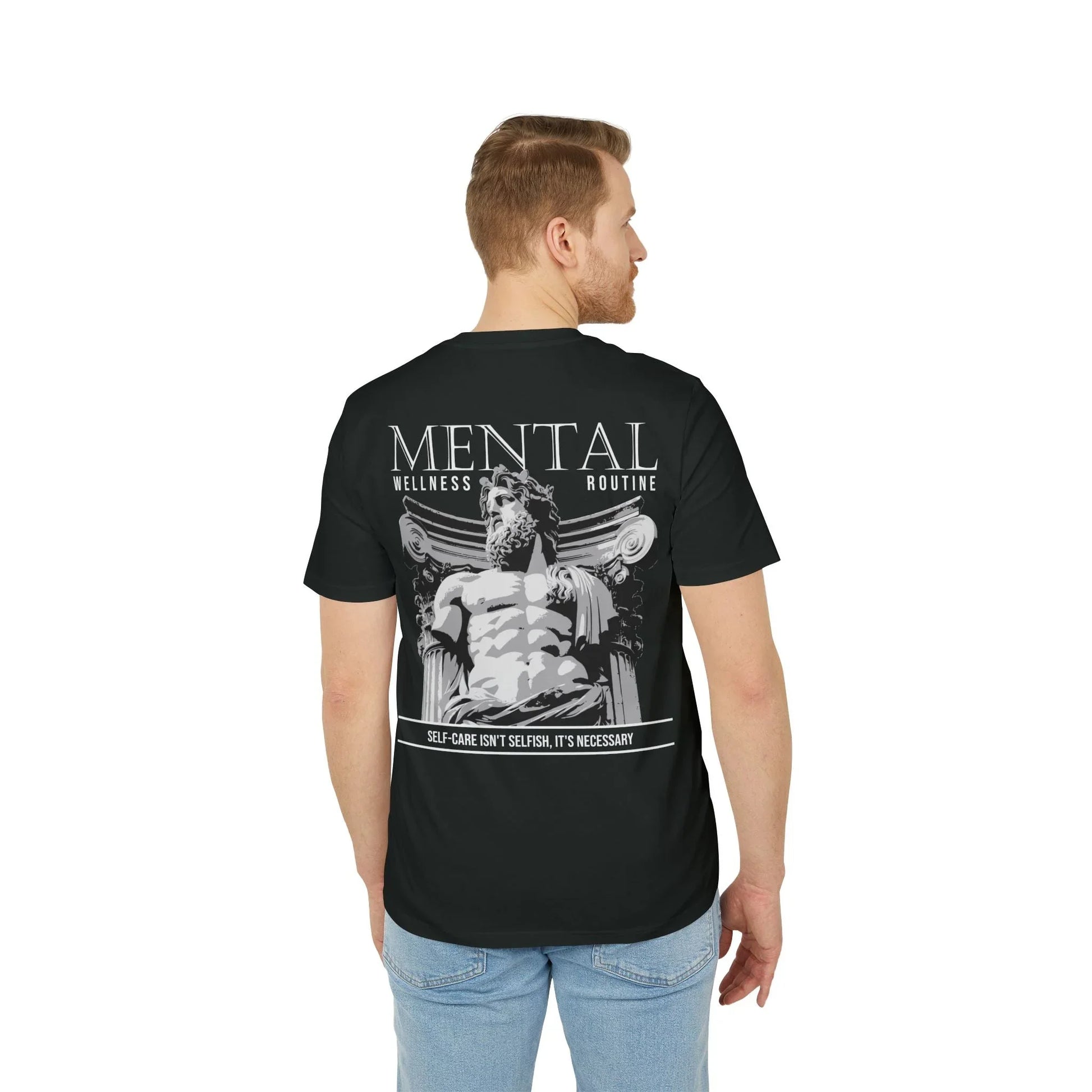 Mental Wellness Routine - Gods Way - Premium Bio Unisex T-Shirt - Back Print - STREET STYLE