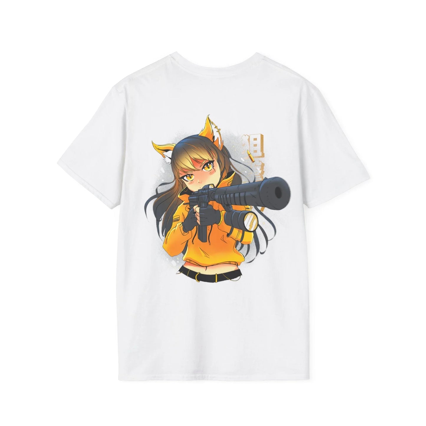 Sniper Cat Girl - Anime World - Unisex T-Shirt - Back Print - STREET STYLE