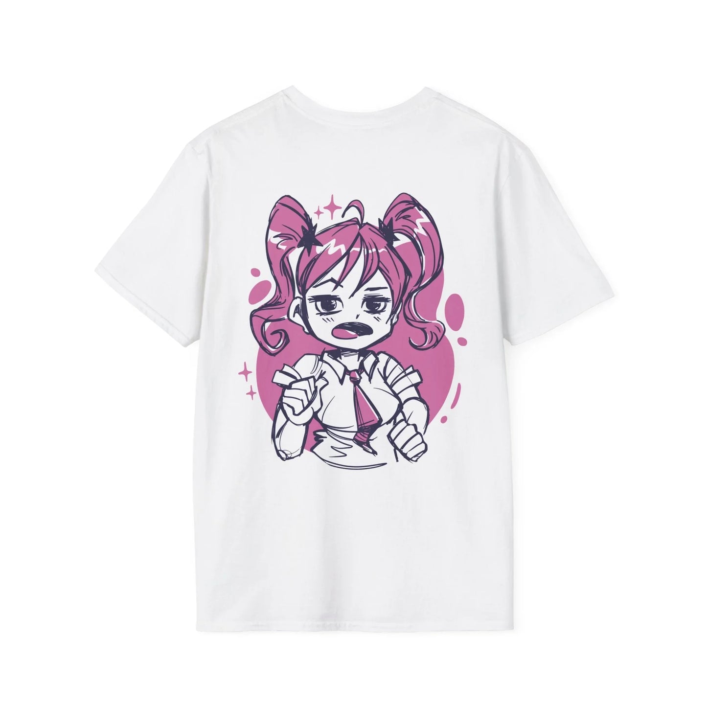 Anime Girl sketched - Anime World - Unisex T-Shirt - Back Print - STREET STYLE
