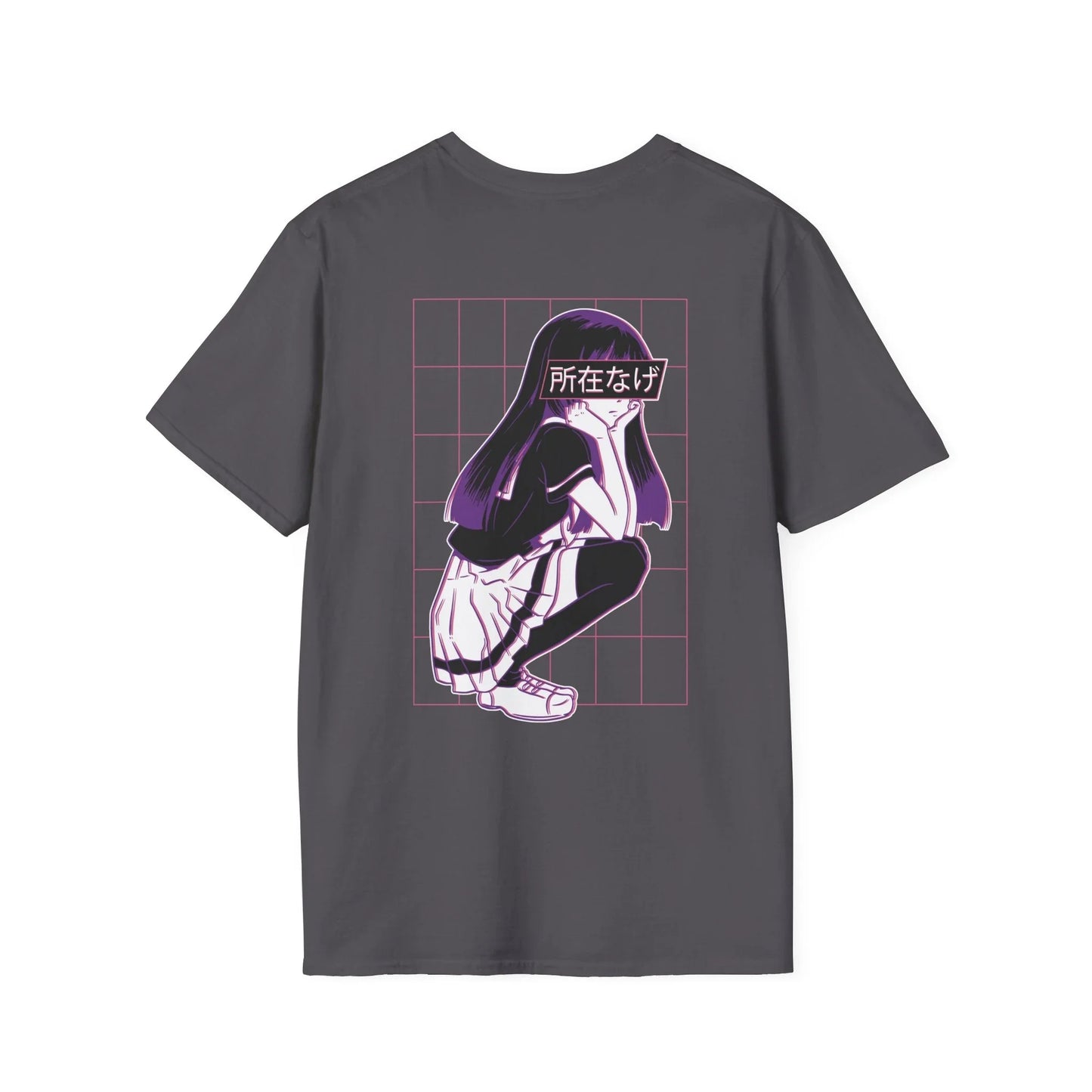 Anime Bored Girl - Anime World - Unisex T-Shirt - Back Print - STREET STYLE