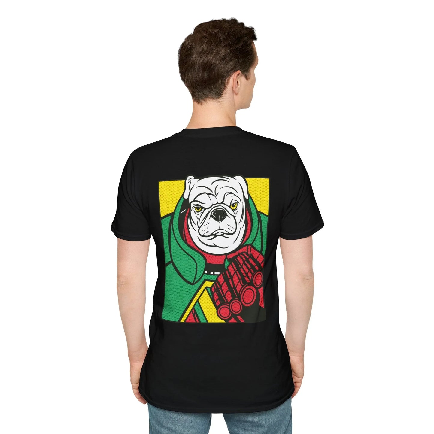 Pug - Comic Mafia - Unisex T-Shirt - Back Print - STREET STYLE