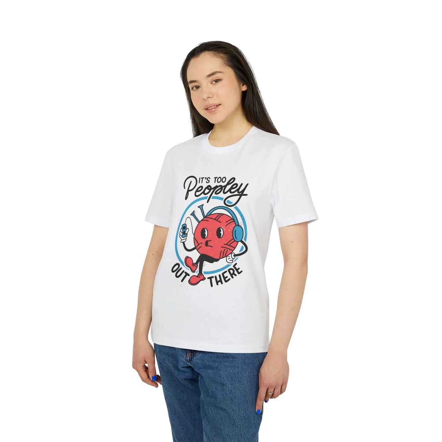 It´s too Peopley out there - Antisocial Retro - Premium Bio Unisex T-Shirt - Front Print - STREET STYLE