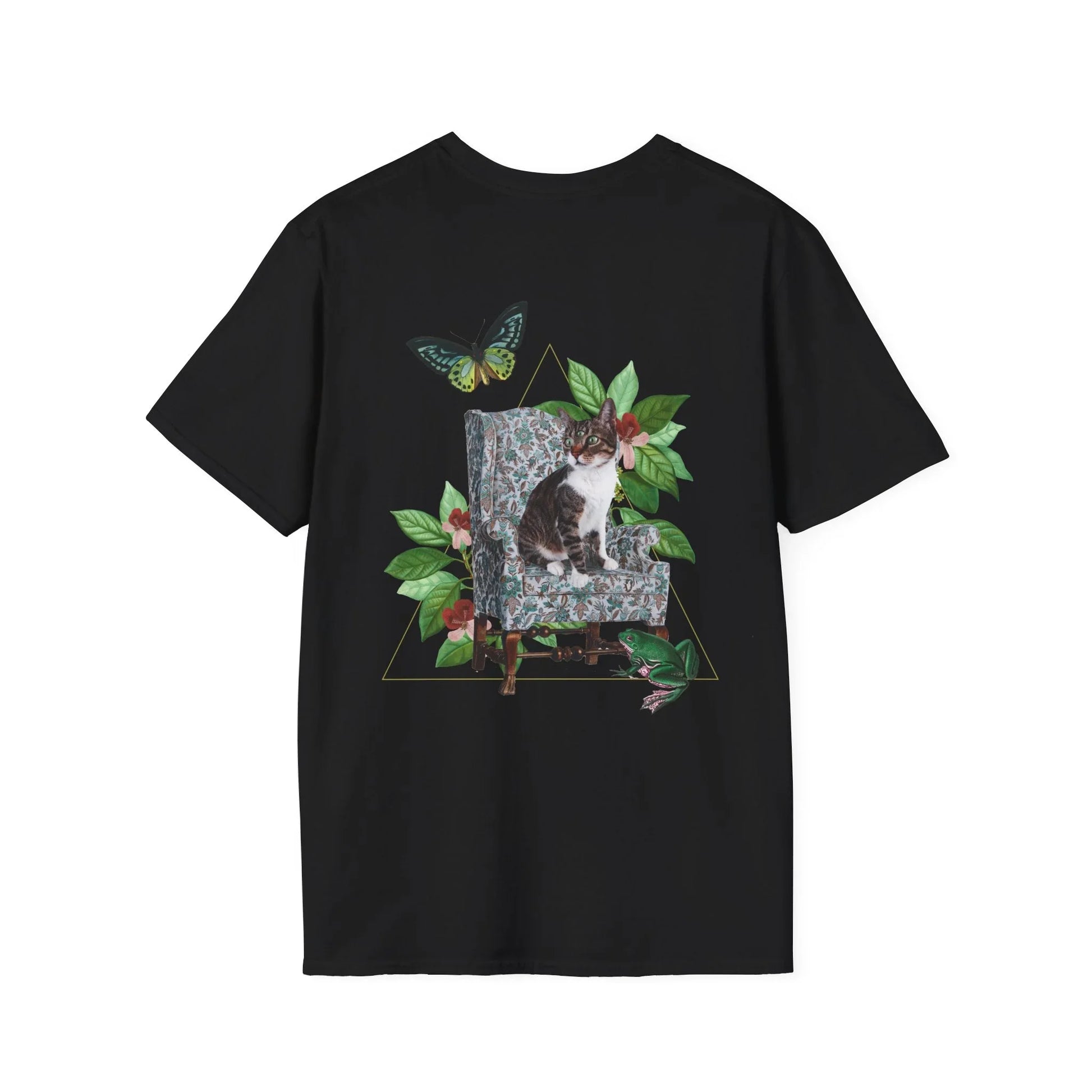 Cat - Quirky Collage - Unisex T-Shirt - Back Print - STREET STYLE