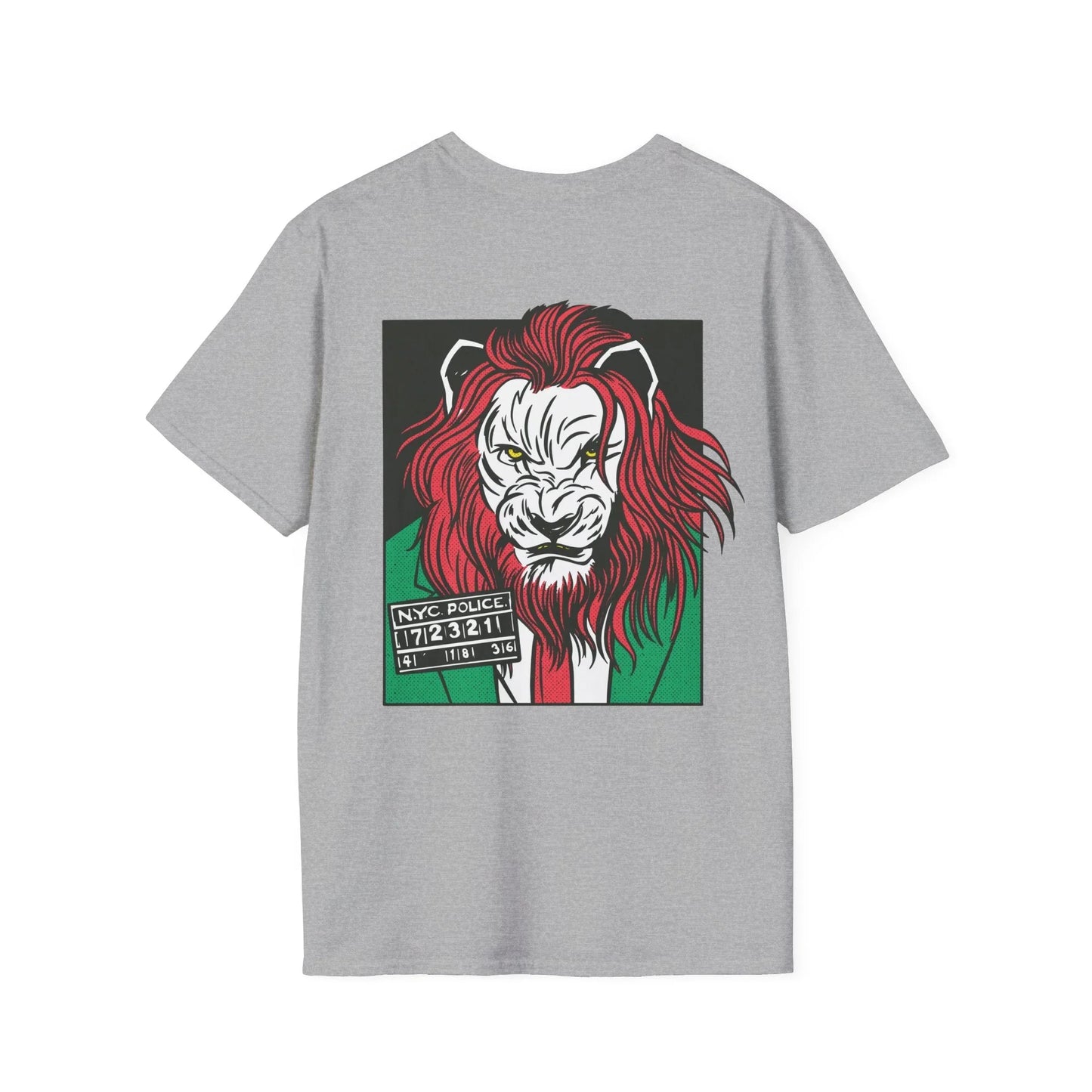 Lion - Comic Mafia - Unisex T-Shirt - Back Print - STREET STYLE