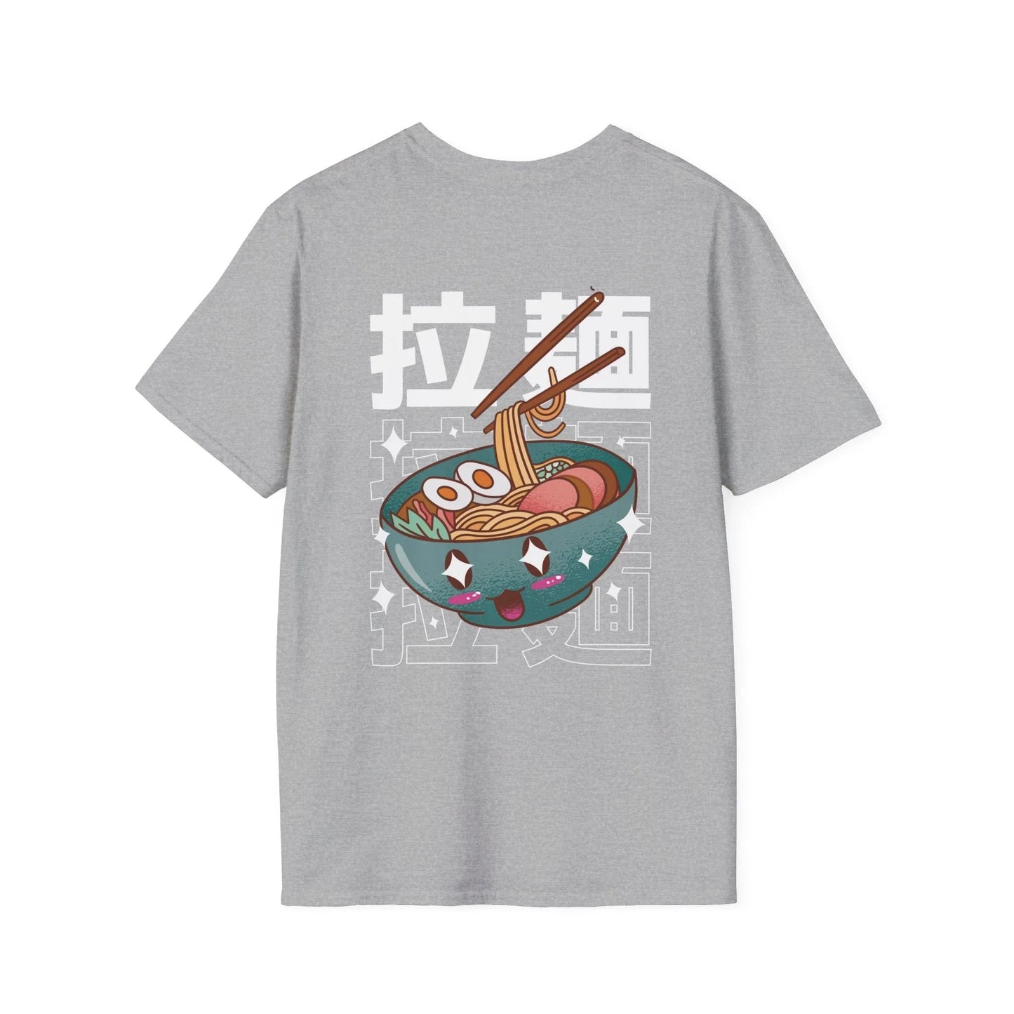 Ramen - Kawaii Character - Unisex T-Shirt - Back Print - STREET STYLE