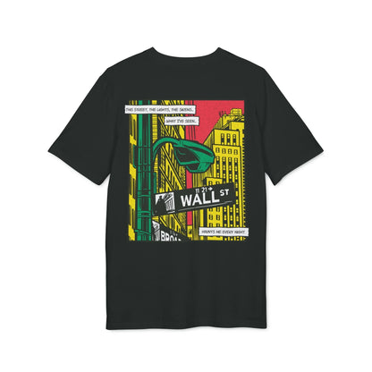 Wall Street - Comic Mafia - Premium Bio Unisex T-Shirt - Back Print - STREET STYLE