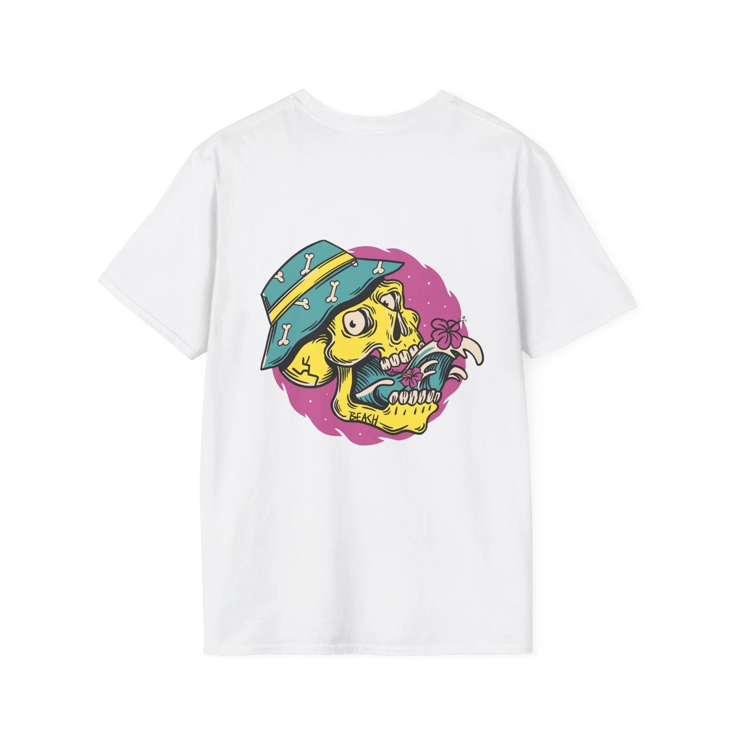 No Skin All Bones - Summer Skulls - Unisex T-Shirt - Back Print - STREET STYLE