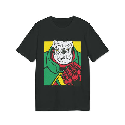 White Pug - Comic Mafia - Premium Bio Unisex T-Shirt - Front Print - STREET STYLE