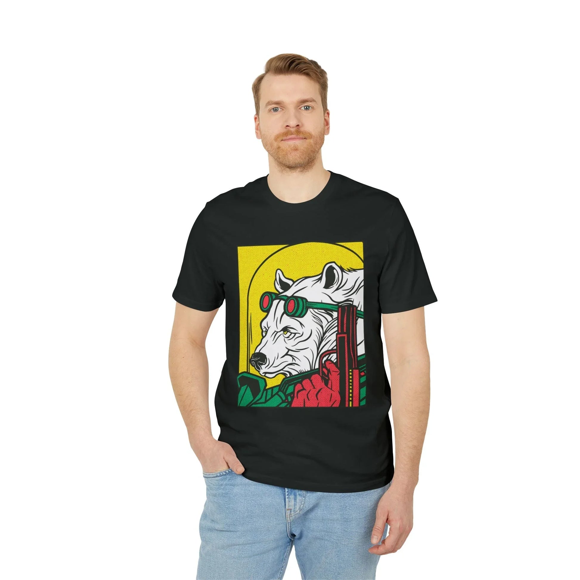 Ice Bear Gun - Comic Mafia - Premium Bio Unisex T-Shirt - Front Print - STREET STYLE