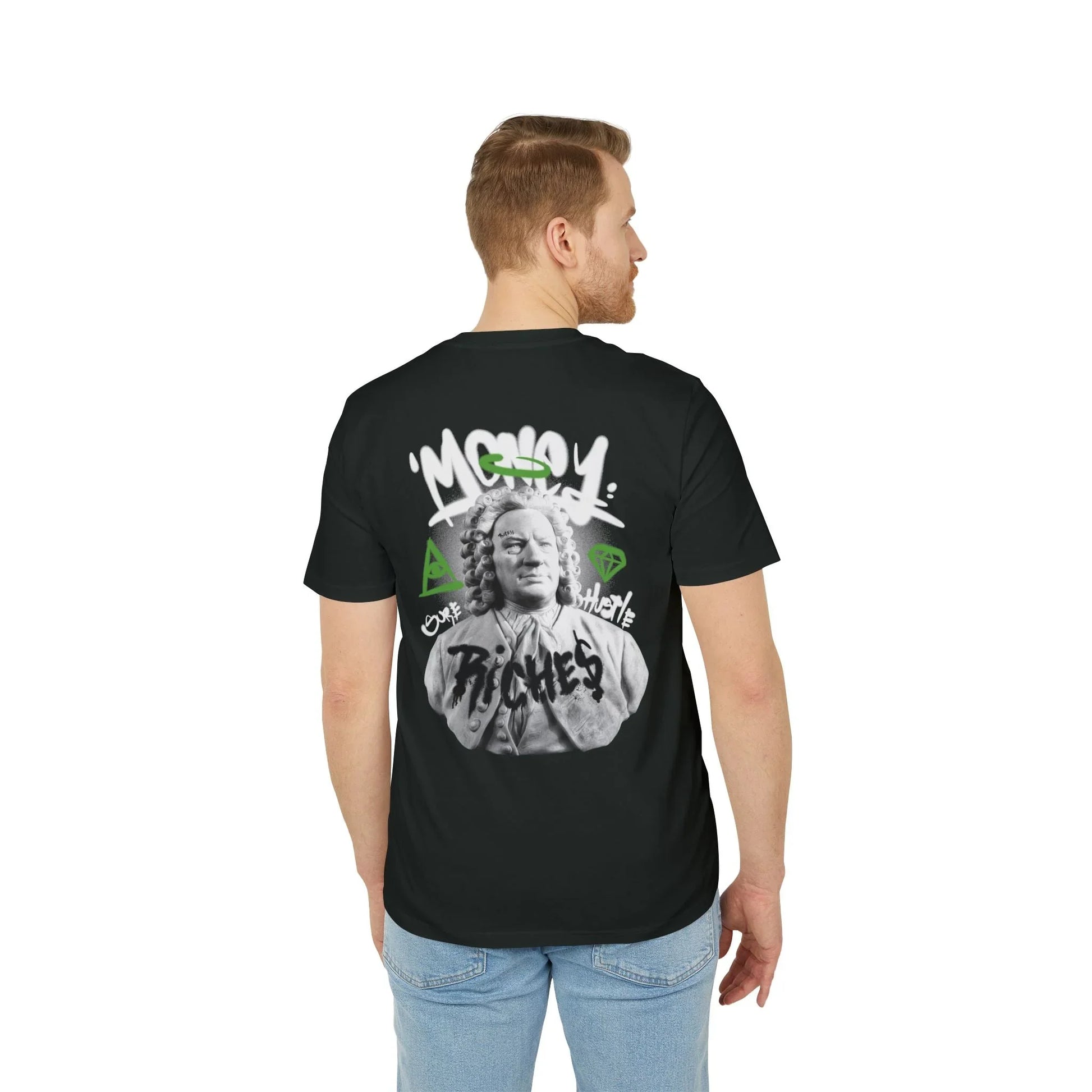 Money Riches - Gods Way - Premium Bio Unisex T-Shirt - Back Print - STREET STYLE
