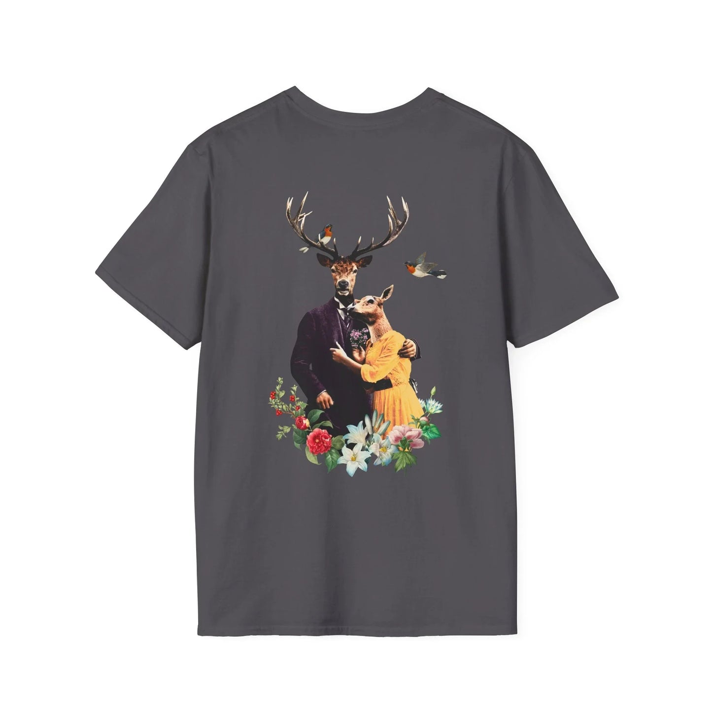 Deers - Animal Human - Unisex T-Shirt - Back Print - STREET STYLE