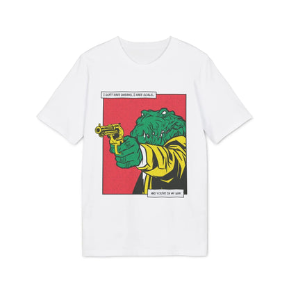 Alligator with Gun - Comic Mafia - Premium Bio Unisex T-Shirt - Front Print - STREET STYLE