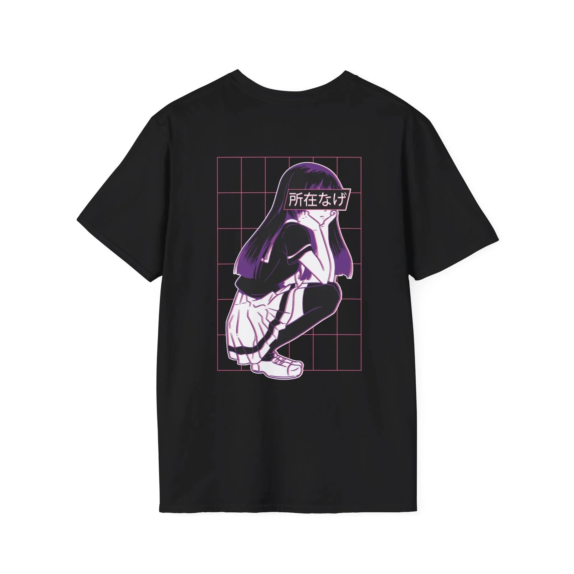 Anime Bored Girl - Anime World - Unisex T-Shirt - Back Print - STREET STYLE