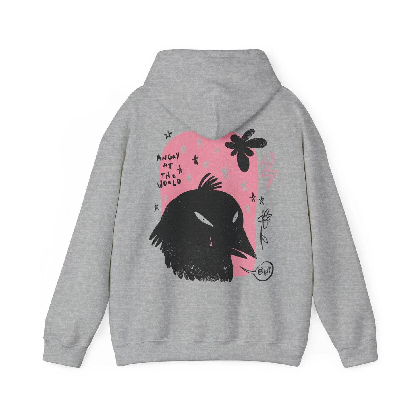 Angry at the World - Moody Birds - Unisex Hoodie - STREET STYLE