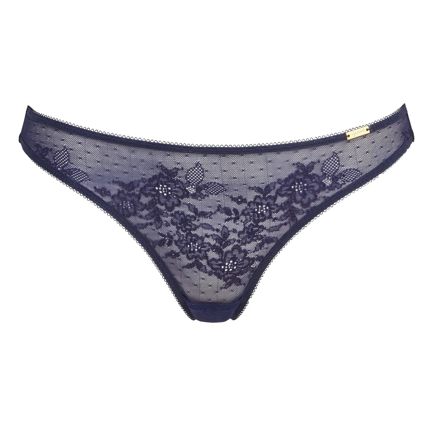 Gossard Glossies Lace Eclipse Sheer Thong Panty - STREET STYLE