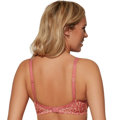 Gossard Glossies Pink Leopard Print Sheer Bra - STREET STYLE