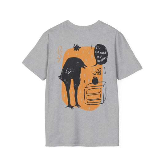 I´ll put away my Dreams - Moody Birds - Unisex T-Shirt - Back Print - STREET STYLE