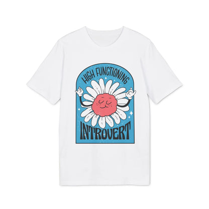 High functioning introvert - Antisocial Retro - Premium Bio Unisex T-Shirt - Front Print - STREET STYLE