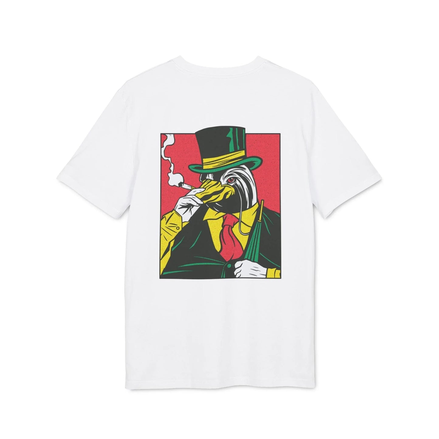 Smoking Penguin - Comic Mafia - Premium Bio Unisex T-Shirt - Back Print - STREET STYLE