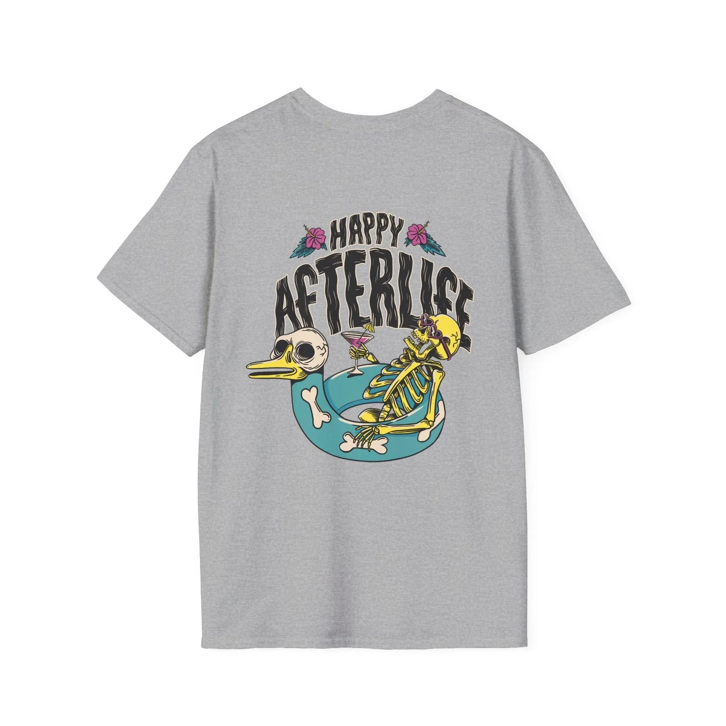 Happy Afterlife - Summer Skulls - Unisex T-Shirt - Back Print - STREET STYLE