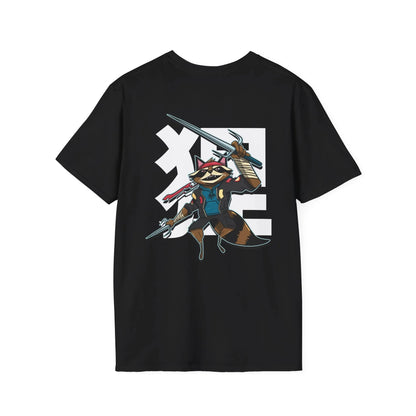 Racoon - Warrior Animals - Unisex T-Shirt - Back Print - STREET STYLE