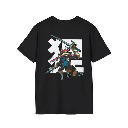 Racoon - Warrior Animals - Unisex T-Shirt - Back Print - STREET STYLE