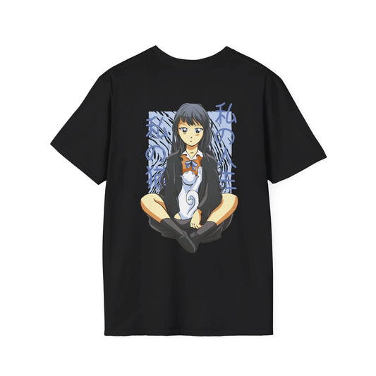 Cat Anime Girl - Anime World - Unisex T-Shirt - Back Print - STREET STYLE