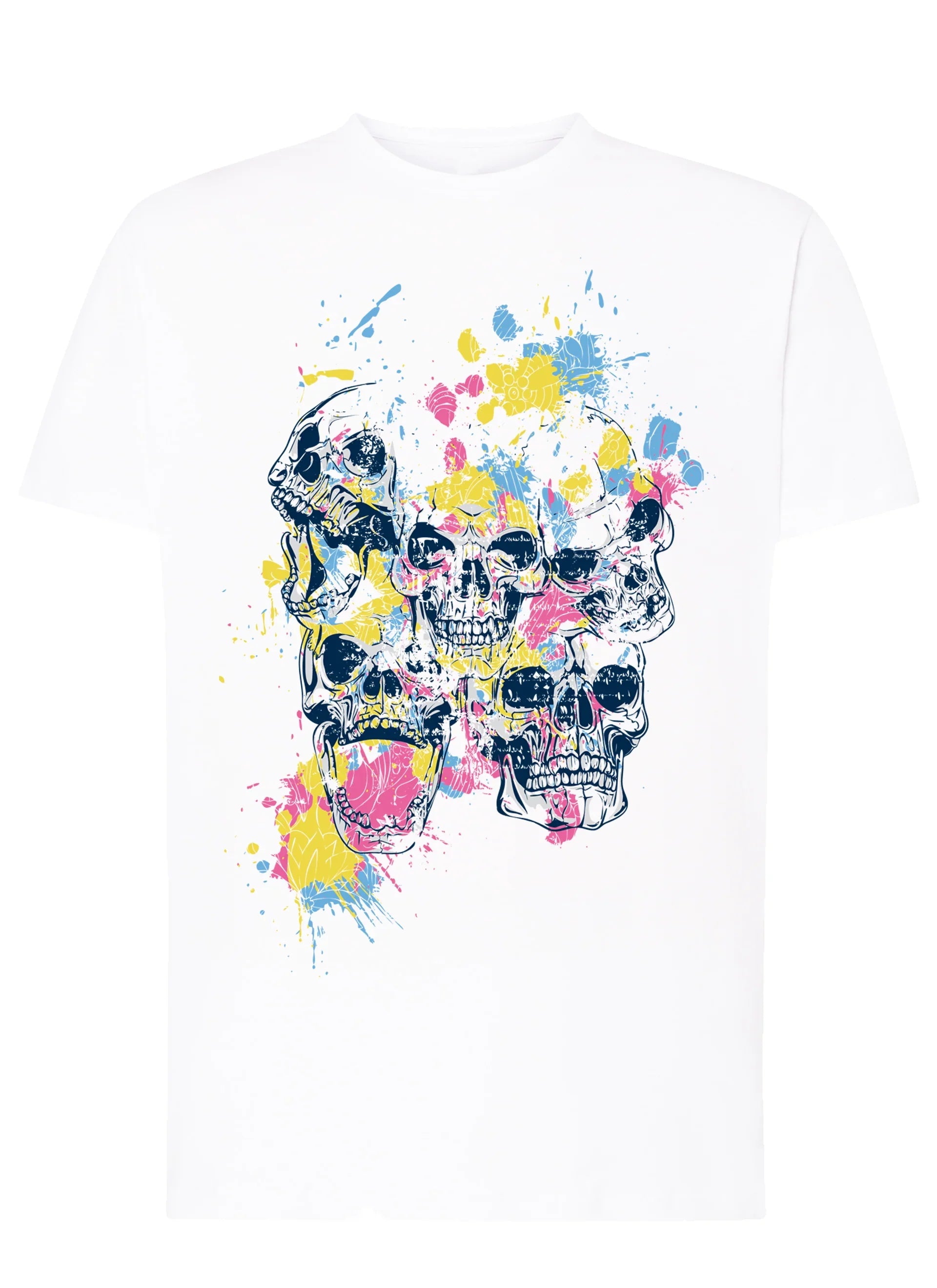 Skull Color Five Orror 14-1 T-shirt Urban Men Uomo 100% Cotone Pettinato JK - STREET STYLE