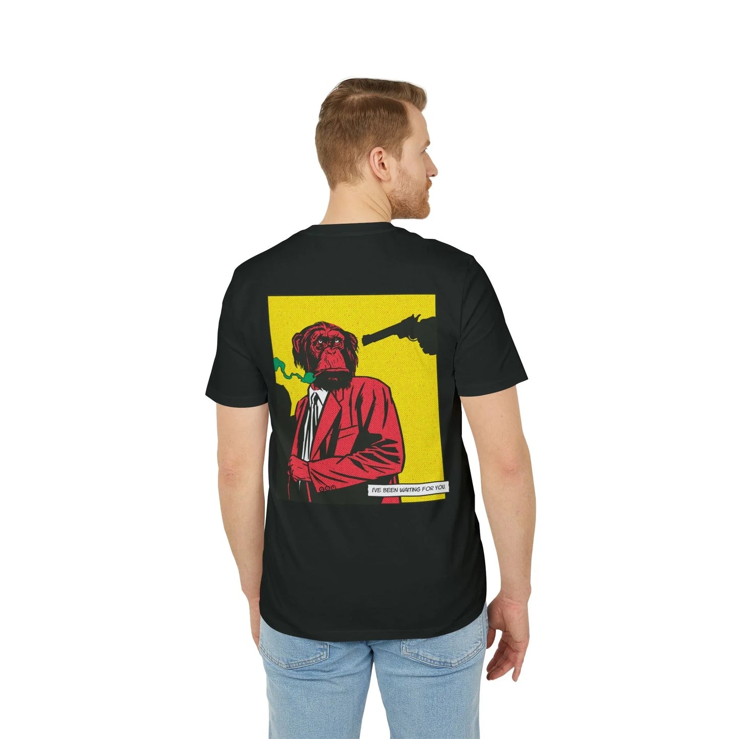 Monkey Gun - Comic Mafia - Premium Bio Unisex T-Shirt - Back Print - STREET STYLE