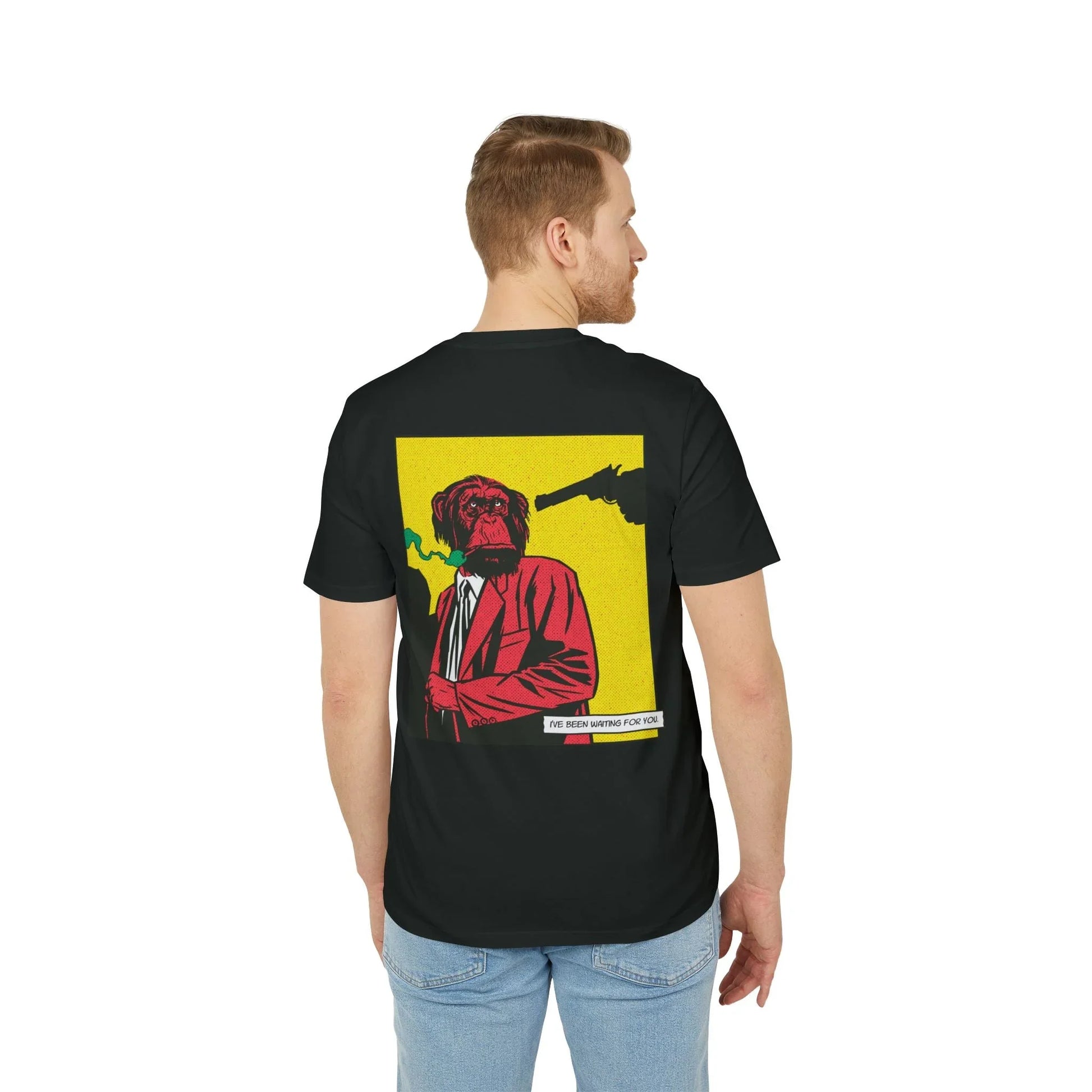 Monkey Gun - Comic Mafia - Premium Bio Unisex T-Shirt - Back Print - STREET STYLE