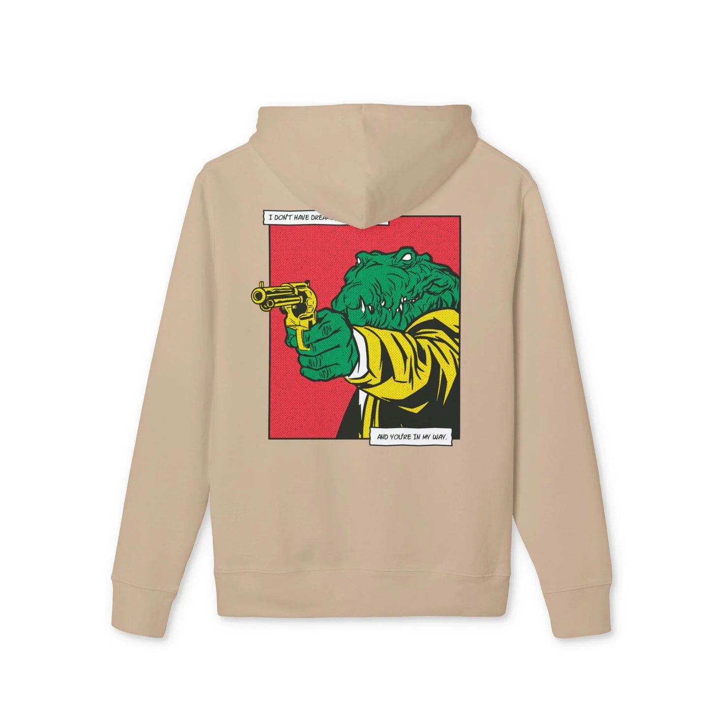 Alligator with Gun - Comic Mafia - Premium Bio Unisex Hoodie - Back Print - STREET STYLE