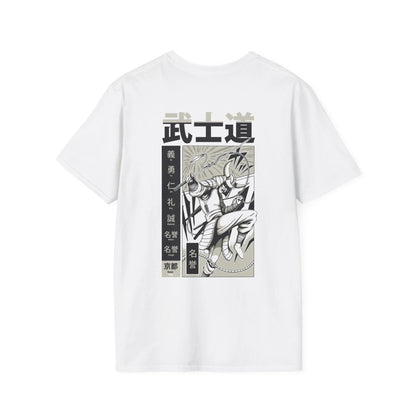 Samurai with Whip - Samurai Manga - Unisex T-Shirt - Back Print - STREET STYLE