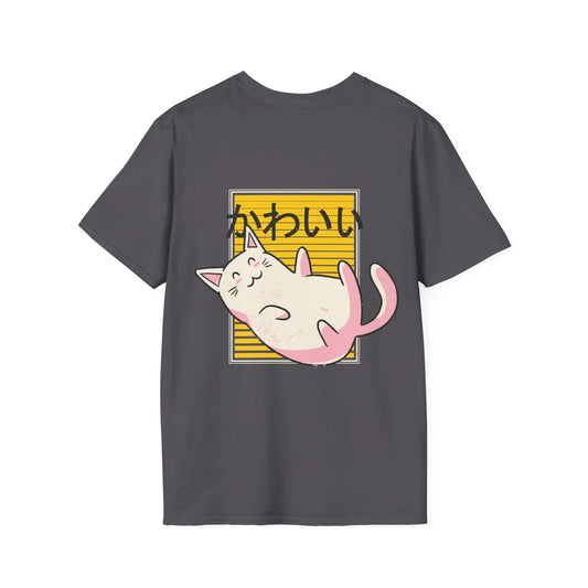 Kawaii Cat - Anime World - Unisex T-Shirt - Back Print - STREET STYLE