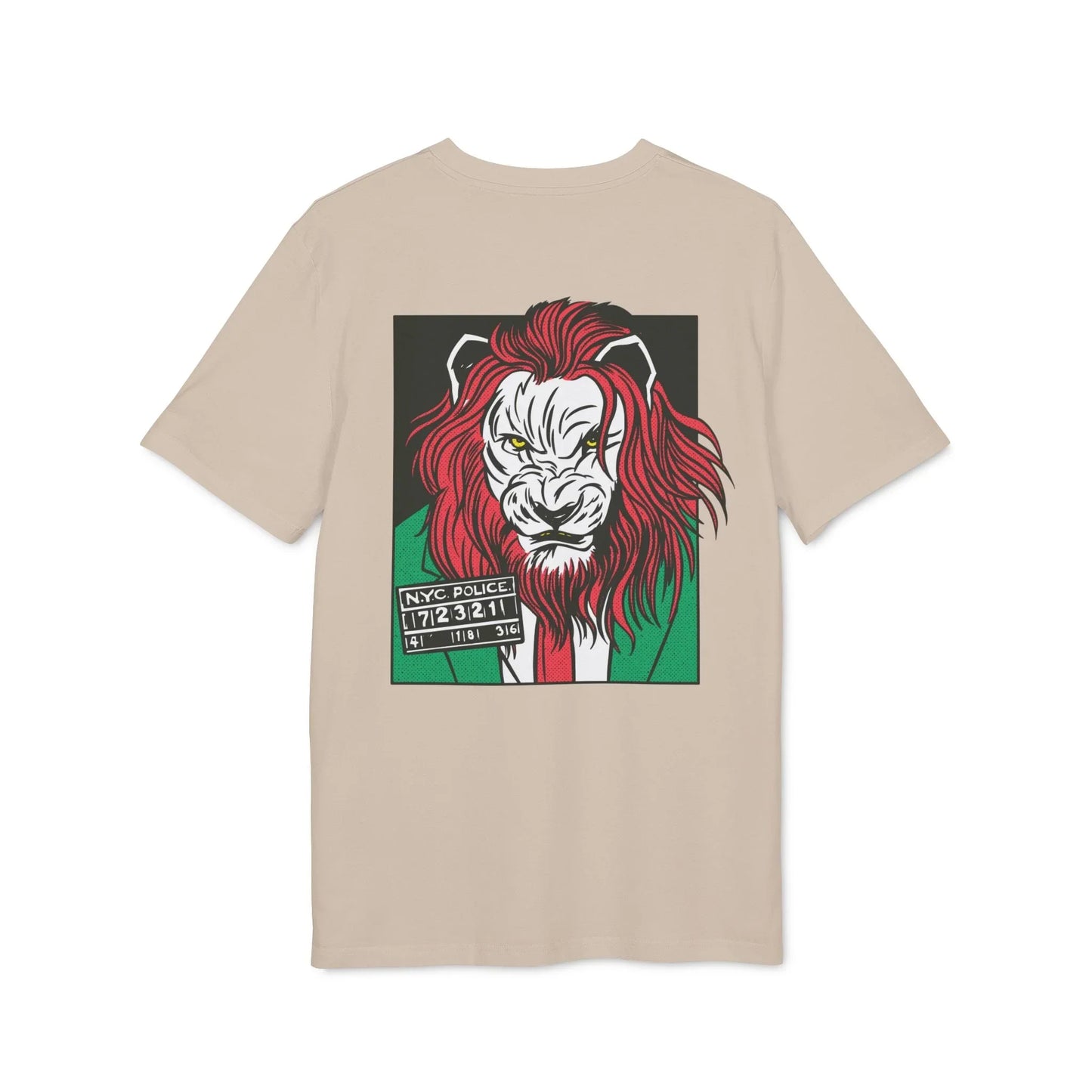 Lion Boss - Comic Mafia - Premium Bio Unisex T-Shirt - Back Print - STREET STYLE