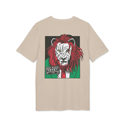 Lion Boss - Comic Mafia - Premium Bio Unisex T-Shirt - Back Print - STREET STYLE