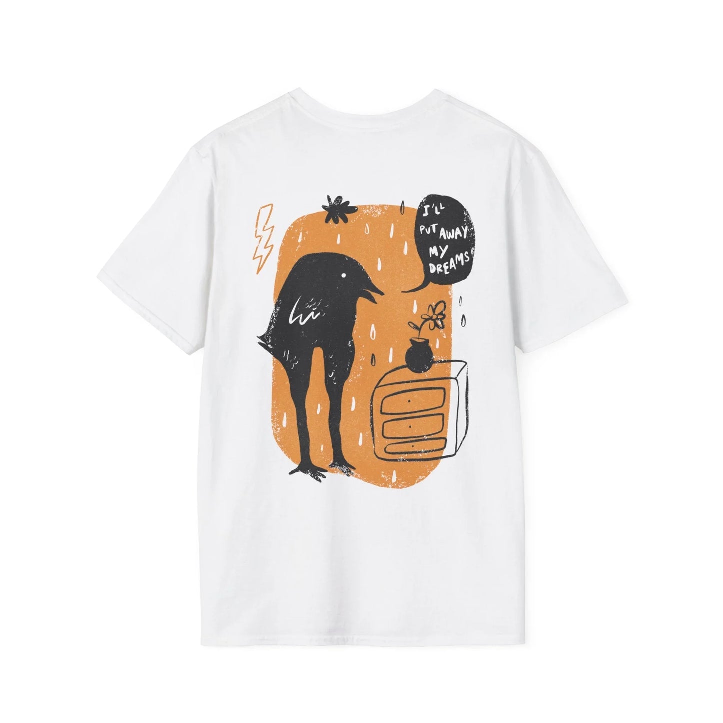 I´ll put away my Dreams - Moody Birds - Unisex T-Shirt - Back Print - STREET STYLE