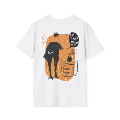 I´ll put away my Dreams - Moody Birds - Unisex T-Shirt - Back Print - STREET STYLE