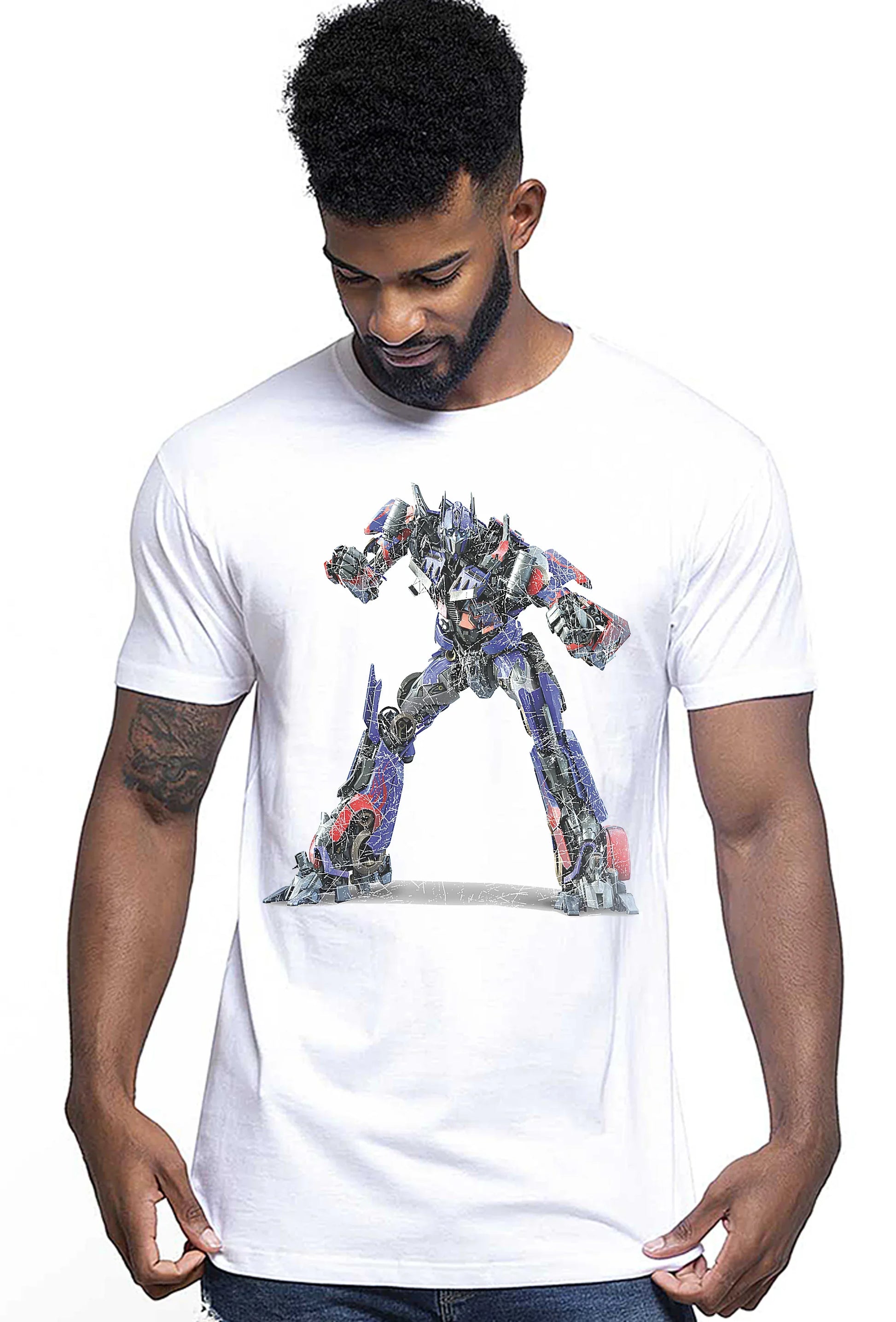 Trasformer Robot 1500-2 T-shirt Urban Men Uomo 100% Cotone Pettinato JK - STREET STYLE