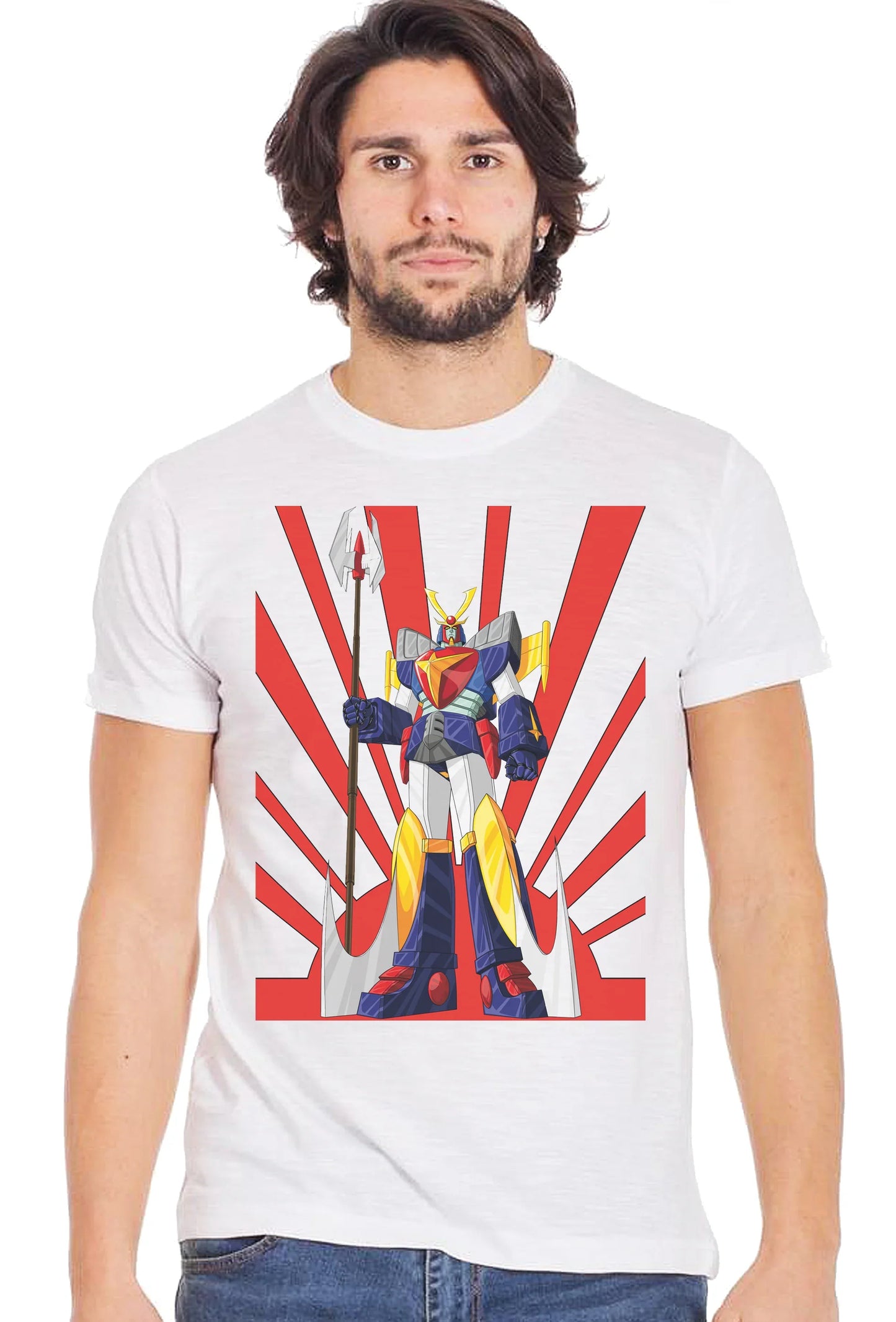 Daitarn 3 viso Ufo Robot 1502-2 T-shirt Urban Men Uomo 100% Cotone Pettinato JK - STREET STYLE