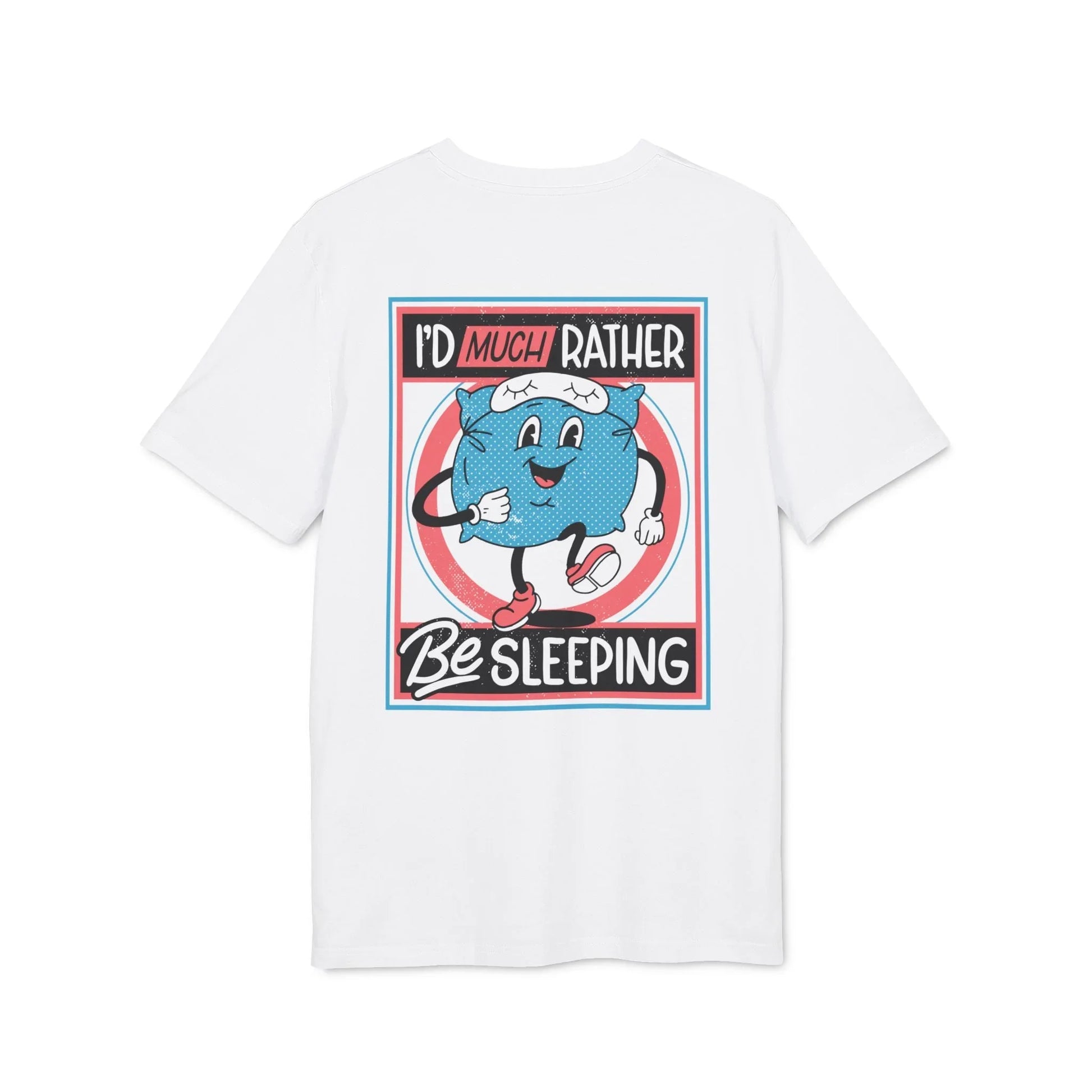 I´d much rather be sleeping - Antisocial Retro - Premium Bio Unisex T-Shirt - Back Print - STREET STYLE