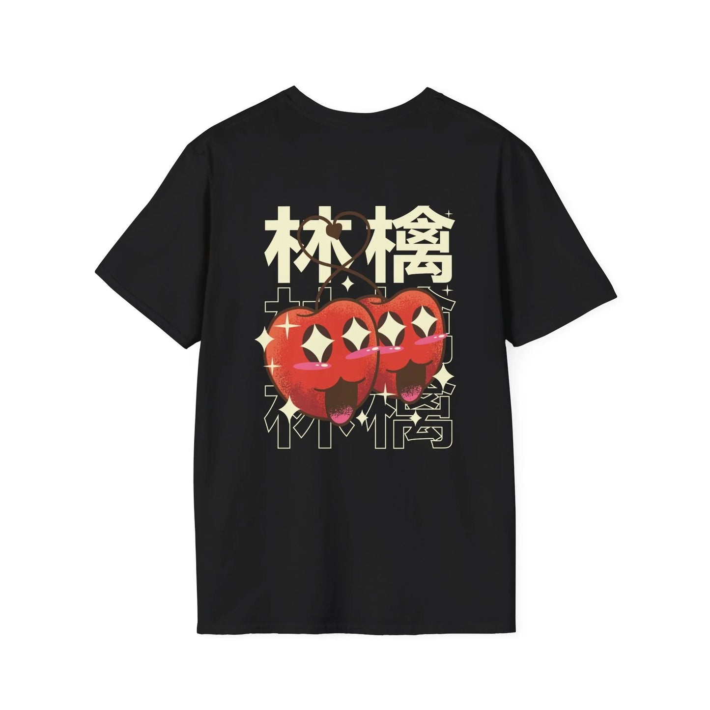 Cherry - Kawaii Character - Unisex T-Shirt - Back Print - STREET STYLE
