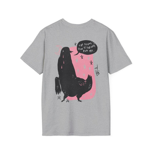 The Stars don´t shine for me - Moody Birds - Unisex T-Shirt - Back Print - STREET STYLE