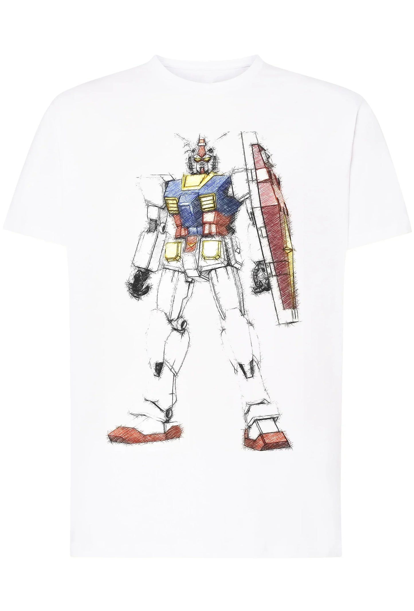 Gundam Stilizzato Finale Ufo Robot 1550 T-shirt Urban Men Uomo 100% Cotone Pettinato JK - STREET STYLE