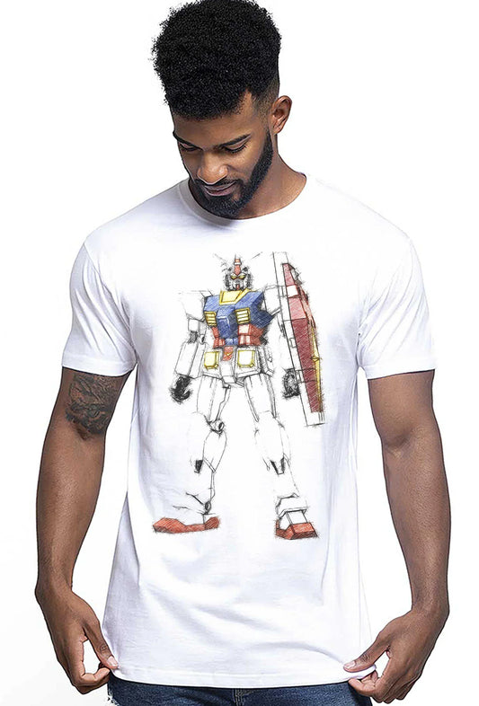 Gundam Stilizzato Finale Ufo Robot 1550 T-shirt Urban Men Uomo 100% Cotone Pettinato JK - STREET STYLE