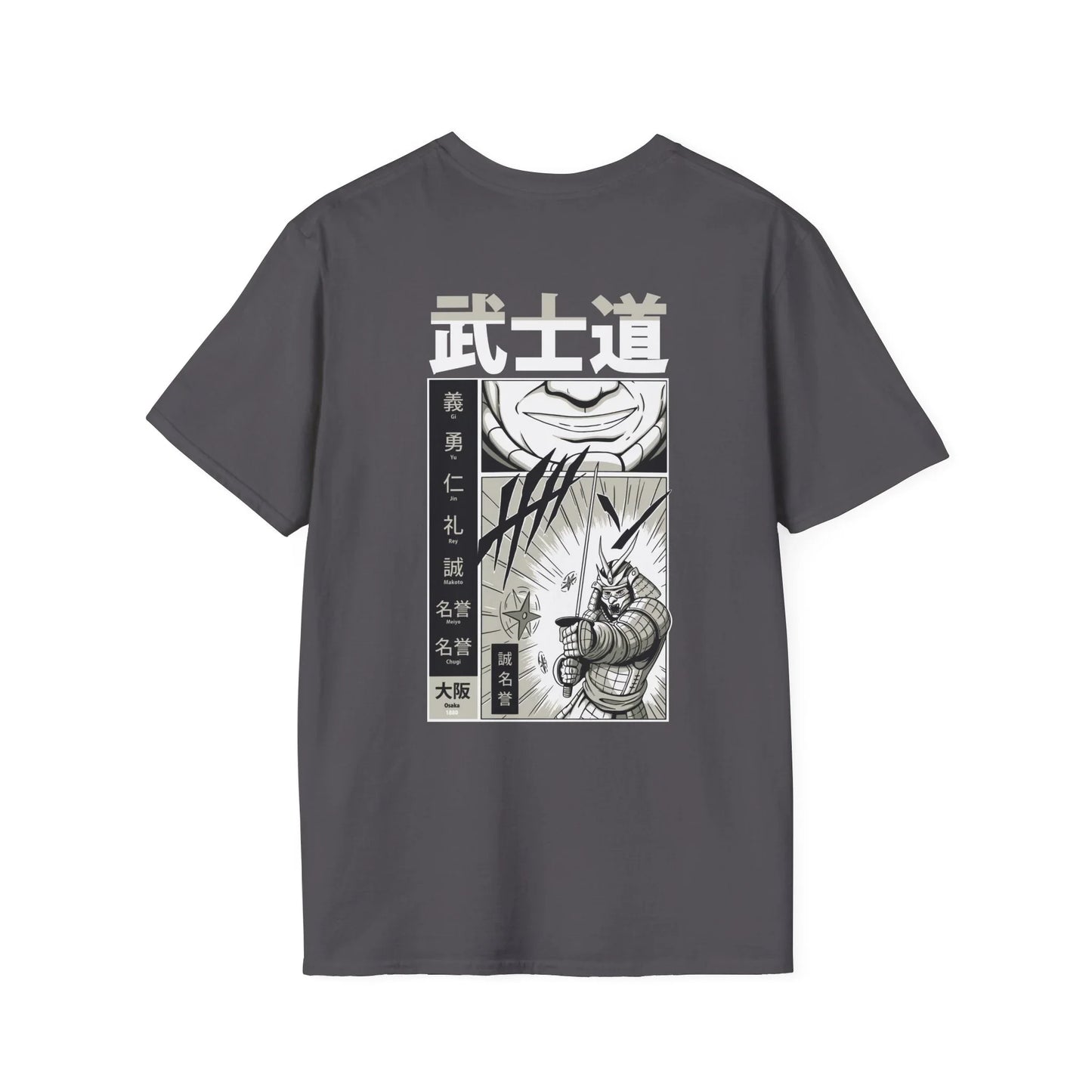 Ninja Attack - Samurai Manga - Unisex T-Shirt - Back Print - STREET STYLE