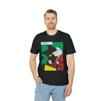 Pig Politician - Comic Mafia - Premium Bio Unisex T-Shirt - Front Print - STREET STYLE