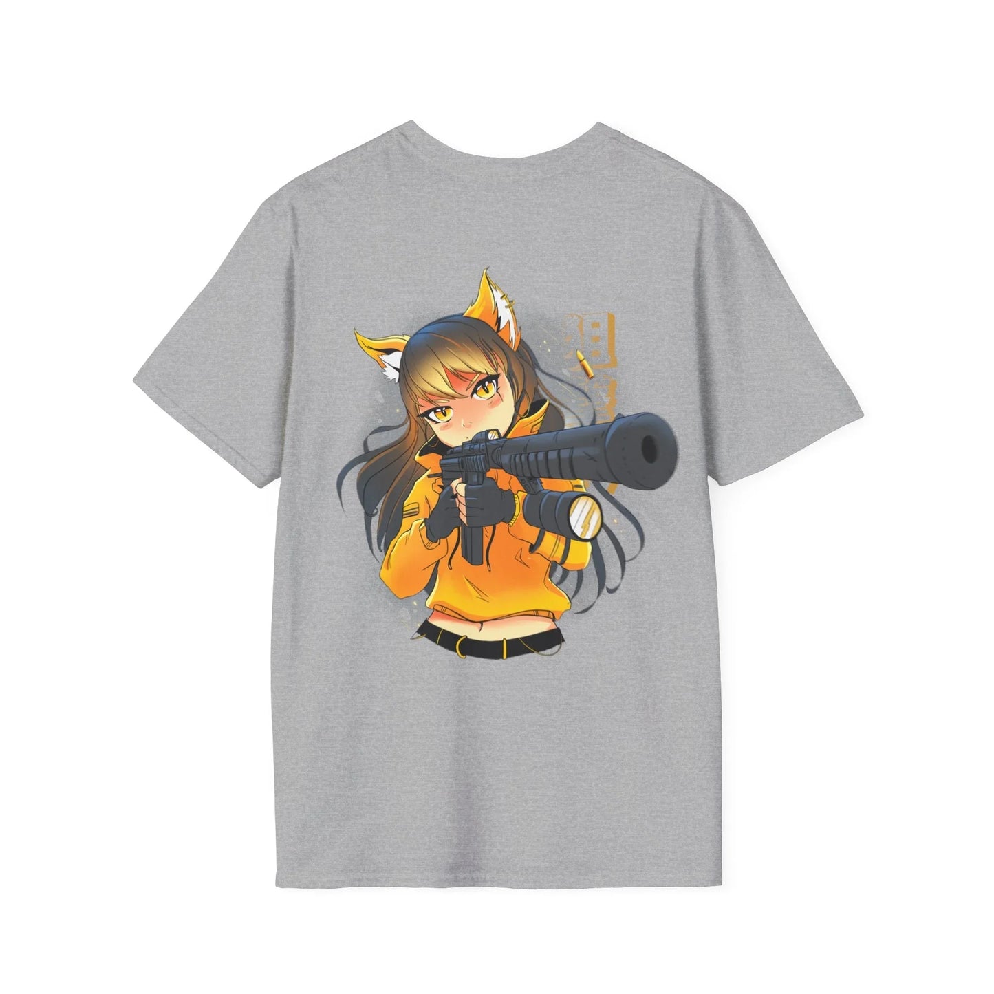 Sniper Cat Girl - Anime World - Unisex T-Shirt - Back Print - STREET STYLE